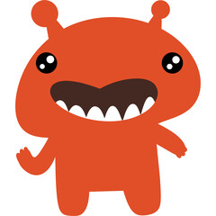Fototapeta premium Monster cute simple funny illustration