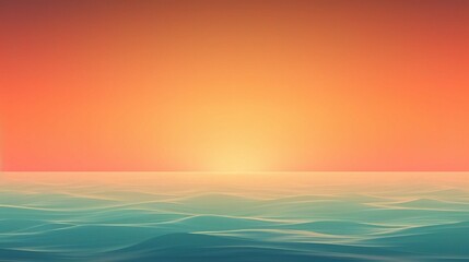 Fototapeta premium Warm Sunset Ocean Gradient Background
