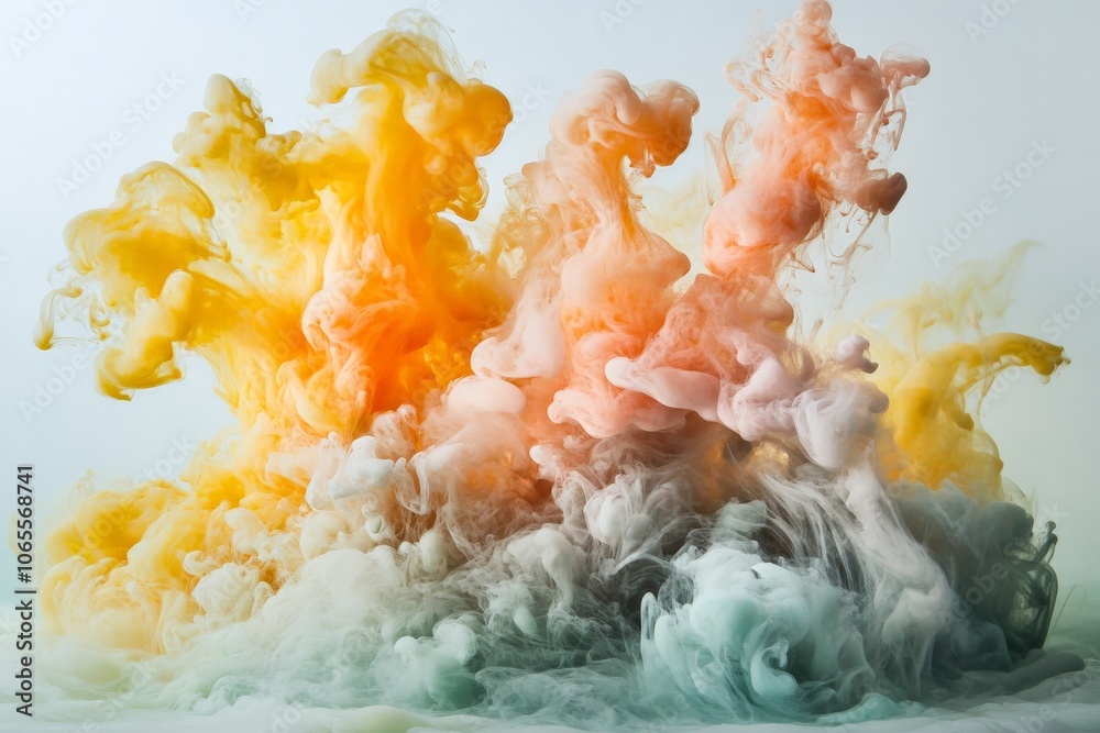 Poster an explosion of swirling, vibrant colors fills the image, showcasing an abstract design with a rich 