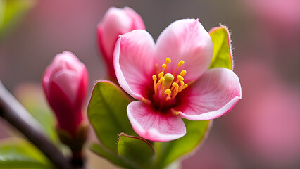 "Stunning Pink Flower Close-Up | Beautiful Nature Photography of Blooming Petals"