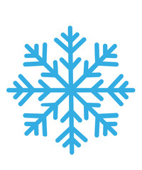 Snowflake winter clip art design on plain white transparent isolated background for card, shirt, hoodie, sweatshirt, apparel, card, tag, mug, icon, poster or badge