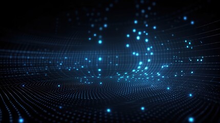 Obraz premium Futuristic Digital Matrix Background with Technology Elements