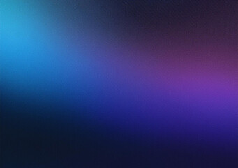 Obraz premium Blue purple black dark grainy gradient color background, noise texture effect, web banner abstract design, copy space