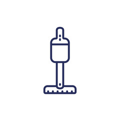 cordless vacuum cleaner icon, simple line vector