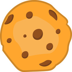 Fototapeta premium National chocolate chip cookie day. Delicious sweet cookies. Chocolate chip cookie vector illustration. Sweets and sweet products