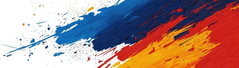 Fototapeta premium Explore the vibrant world of abstract art through dynamic colorful brushstrokes