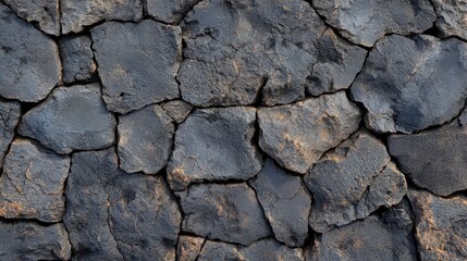 Fototapeta premium Top view of lava stone texture with unique rough surfaces and natural variations in color