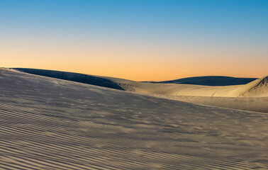 peace and silence at sunset in the desert