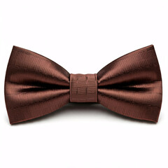 brown bowtie on white background