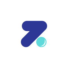 Initial z logo design with freshness of liquid water drop concept