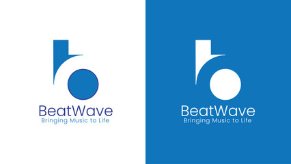 initial letter b logotype. Abstract music logo icon vector design. , night party. beat vector logo desighn  © Farah Swaleh