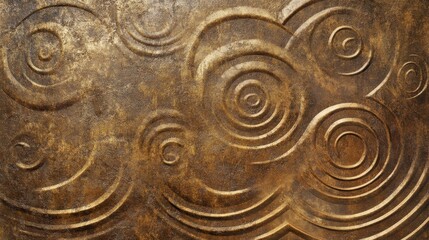 Obraz premium Top view of engraved concrete texture with intricate patterns carved into the surface for visual interest