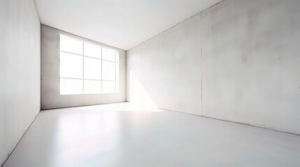 Clean White Concrete Wall with Smooth Surface