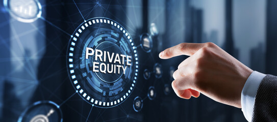 Private equity investment business concept. Technology Internet concept
