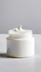 Luxurious Hydrating Face Cream in Minimalist Packaging with Clean Beauty, Self-Care, and Modern Design