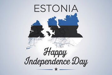 Estonia Independence Day Celebration in Bold and Patriotic Design Style