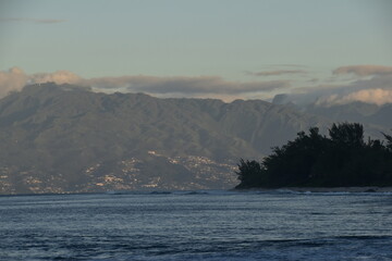 The beaches and landscapes on the tropical paradise island of Moorea in French Polynesia, South Pacific