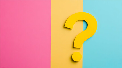 question mark on yellow background