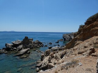 spiaggia con rocce, creta