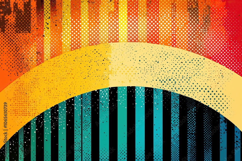 Poster vibrant abstract design bold colors and geometric patterns texture background