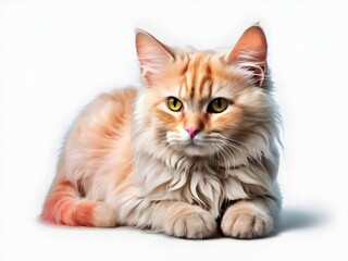Obraz premium cat isolated on white,Ai generated 