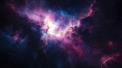 Obraz premium A breathtaking view of a nebula in space, with vibrant colors and swirling clouds of gas and dust.