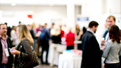 Social Media Marketing Event Blur - Soft blur of a social media conference with participants.
