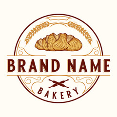 bakery logo design. perfect for bakery, label or bread making production.