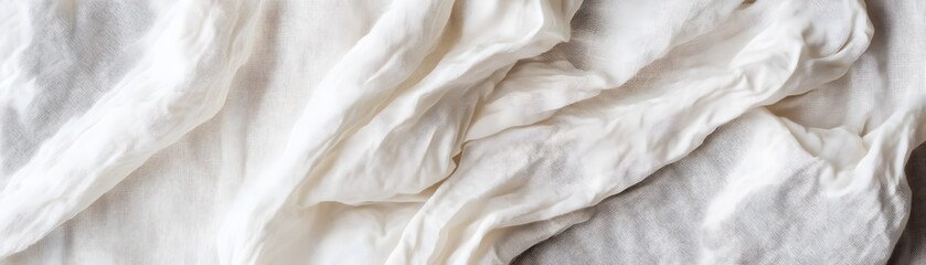 Draped White Fabric with a Subtle Pattern