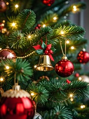 Fototapeta premium christmas tree decorations
