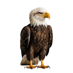 Obraz premium bald eagle sideview isolated on white, transparent background png