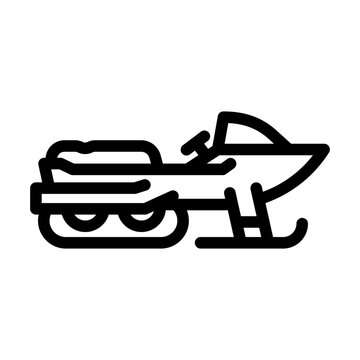 recommend clip art: snowmobiling winter sport line icon vector. snowmobiling winter sport sign. isolated contour symbol black illustration