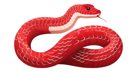 Obraz premium PNG Red paper snake reptile animal.