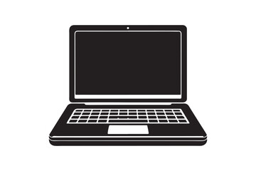 Laptop silhouette vector illustration, Laptop silhouette Bundle, Laptop silhouette vector