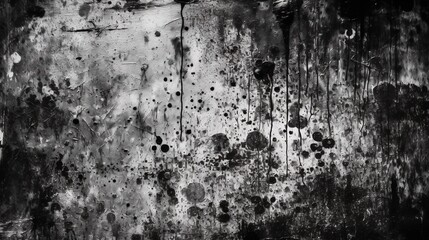 Abstract Black and White Ink Splatter Background