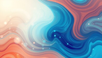 Obraz premium Abstract Swirls of Blue and Orange Creating Captivating Patterns in a Serene Composition
