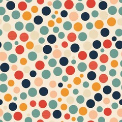 Fototapeta premium Colorful Polka Dot Pattern With Varying Sizes and Shades on a Light Background Created for Design