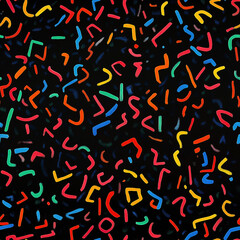 Seamless Pattern 80'S And 90'S, Abstract Vivid Vector Graphic In Retro Vintage Style For Apparel. Flyer, Poster, Banner Element, Wallpaper Element