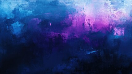 Fototapeta premium Abstract dusk background featuring dark mysterious shades of blue and purple evoking a sense of escapism and surrealism Ideal key colors for autumn and winter 2024 themes