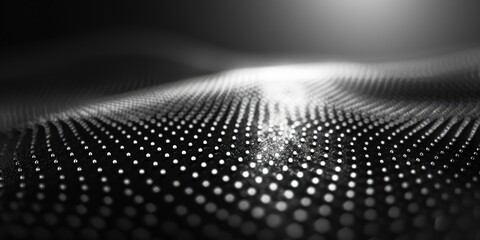 Abstract texture pattern in grayscale with dynamic light casting shadows across the surface
