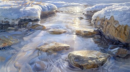 Snowy Stream