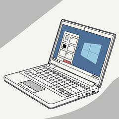 laptop computer with screen