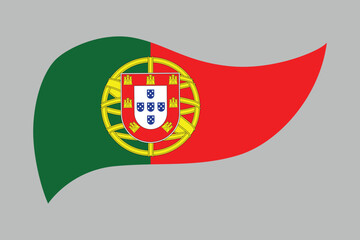 Obraz premium Portugal flag, The flag of Portugal, Flag of Portugal national country symbol illustration Vector, Rectangle Portugal flag illustration, Flat vector illustration 