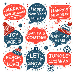Fototapeta premium Christmas speech bubble 1_01