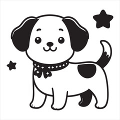 Fototapeta premium SVG of a cartoon dog