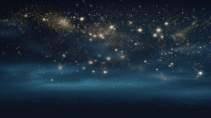 Naklejka premium Night Sky with Stars and Clouds