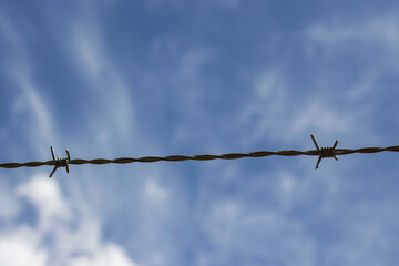 wires with the sky in the background, without step