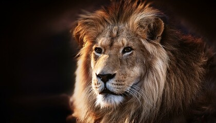 Fototapeta premium A close up of a lion