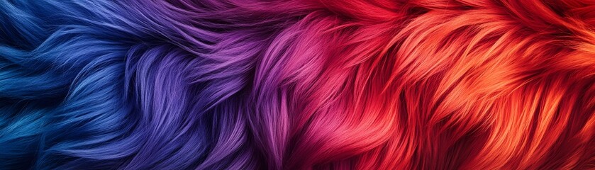 Fototapeta premium Blue, Purple, and Red Hair Texture