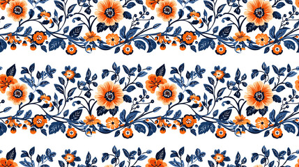 Obraz premium Seamless boho textile pattern featuring watercolor pink and pale kaleidoscope ornaments ideal for spring fashion and home decor